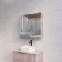 White oak Fluted Mirror Cabinet 750 White oak Fluted Mirror Cabinet 750